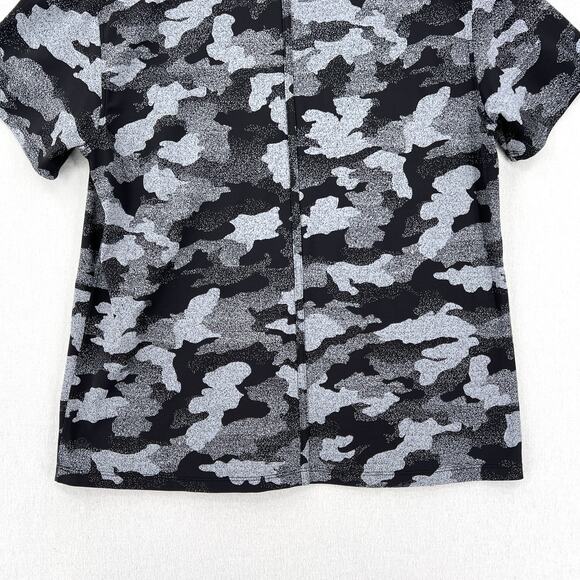 LULULEMON All Yours Short Sleeve Training Tee Womens 8 Black Gray Camo Print - Picture 12 of 16